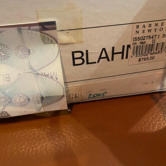 Manolo Blahnik Light Green Crystal Heels - Picture 3 of 11